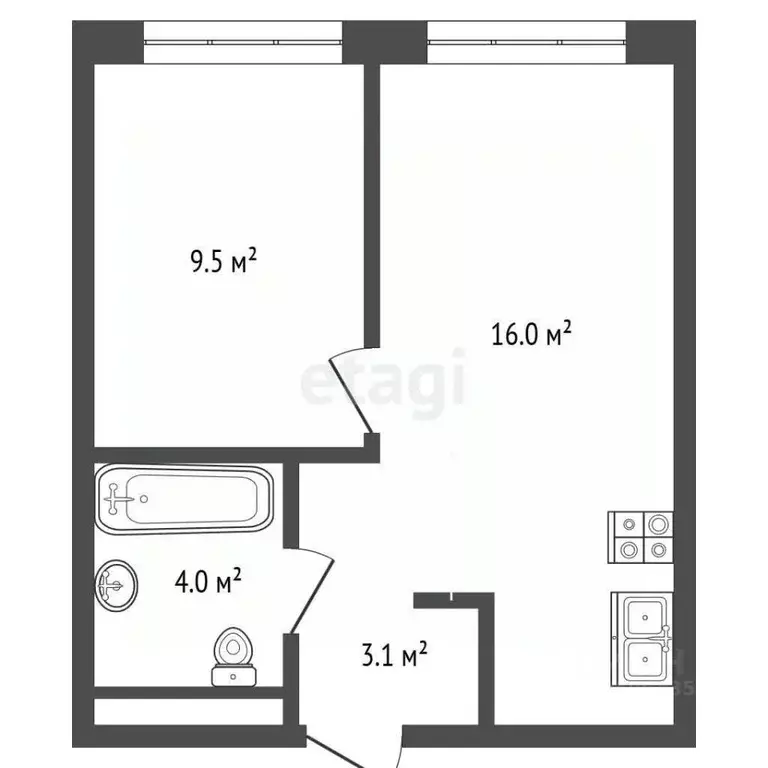 2-к кв. Москва проезд Стройкомбината, 1 (36.0 м) - Фото 2
