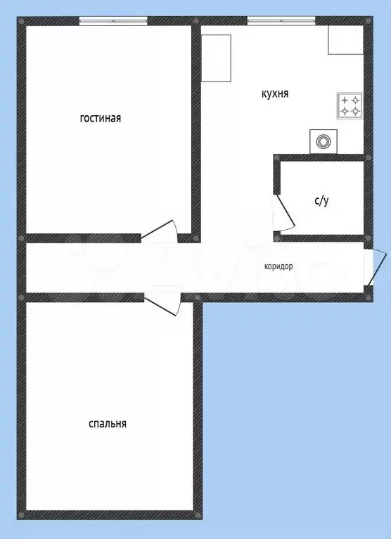 2-к. квартира, 55 м, 1/5 эт. - Фото 0
