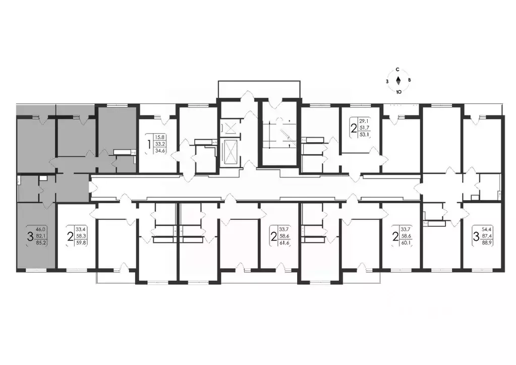 3-к кв. Воронежская область, Воронеж ул. Загоровского, 5/4 (85.2 м) - Фото 1