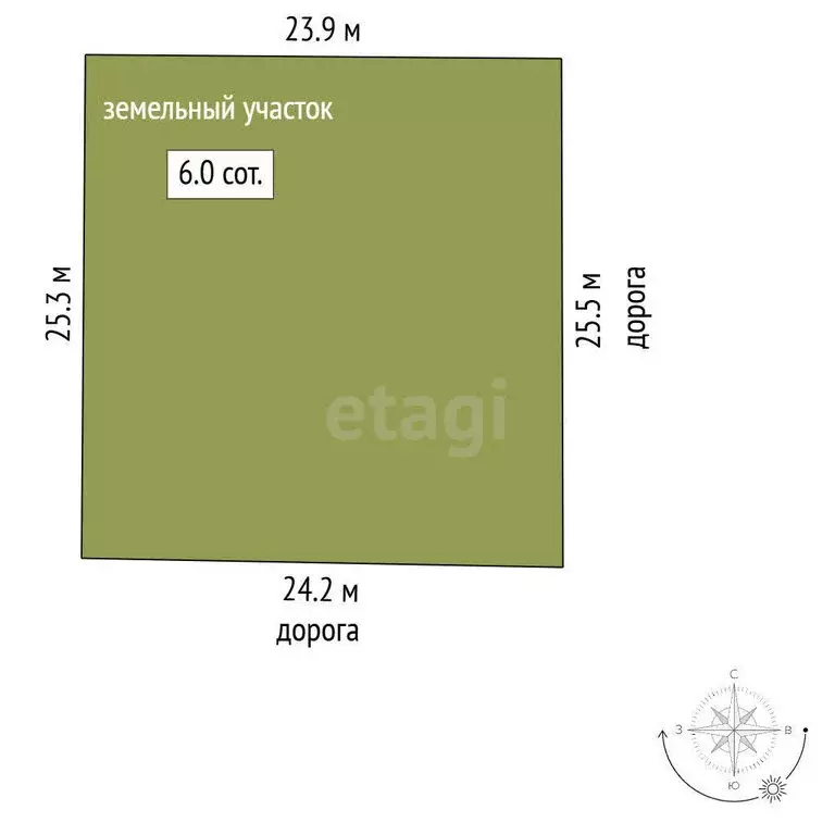 Участок в Трудовское сельское поселение, СНТ Бытовик-Северный (6 м) - Фото 1