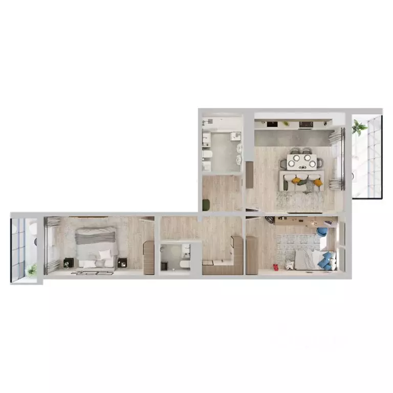 3-к кв. Бурятия, Улан-Удэ Загорск мкр,  (72.6 м) - Фото 1
