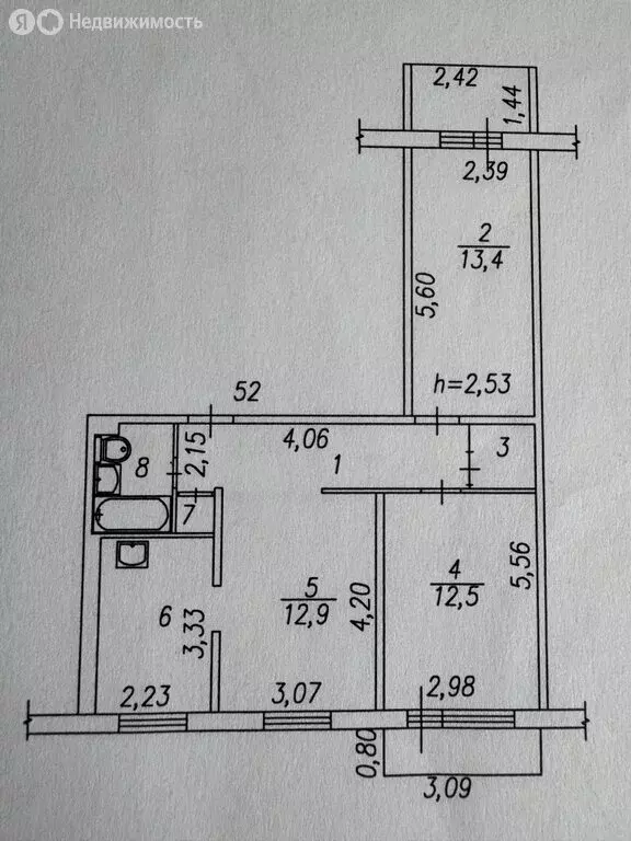 3-комнатная квартира: Новокузнецк, улица Грдины, 19 (62 м) - Фото 2