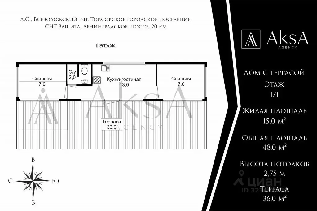 Дом в Ленинградская область, Всеволожский район, Токсовское городское ... - Фото 1