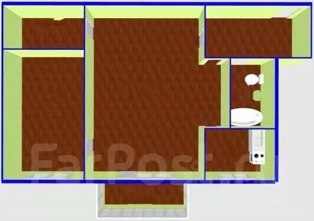 2-к кв. Хабаровский край, Комсомольск-на-Амуре Интернациональный ... - Фото 1