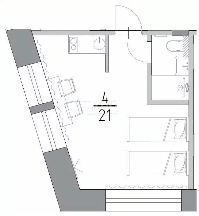 1-к кв. Нижегородская область, Нижний Новгород Алексеевская ул., 24/27 ... - Фото 2
