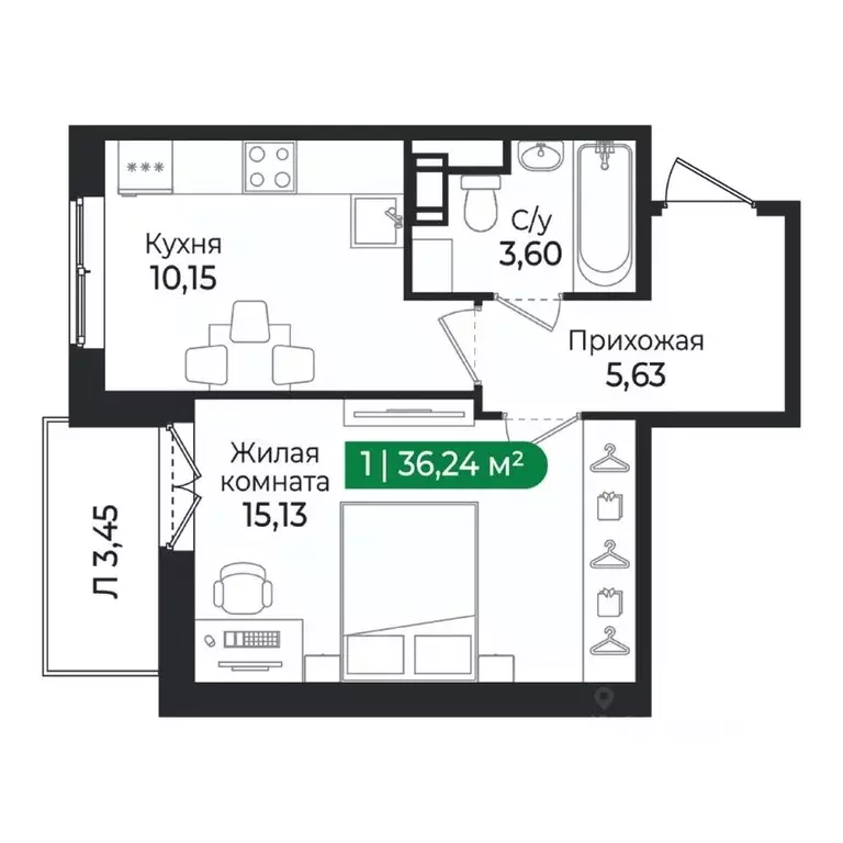 1-к кв. Ленинградская область, Сертолово Всеволожский район, Сертолово ... - Фото 1