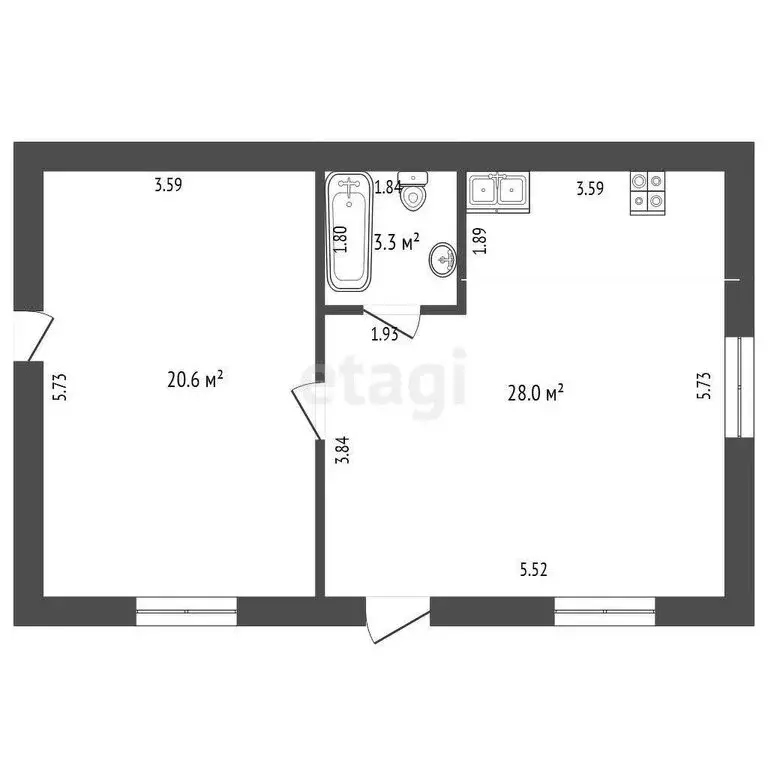 Дом в Тюменская область, село Исетское (52 м) - Фото 1