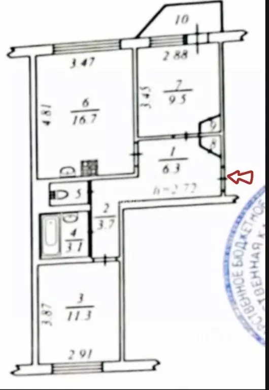 2-к кв. Ямало-Ненецкий АО, Ноябрьск просп. Мира, 89Б (52.0 м) - Фото 2