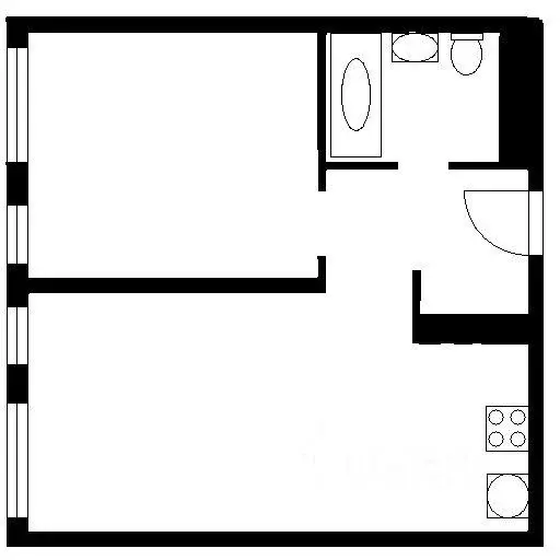 Квартира, 1 комната, 44.45 м - Фото 0