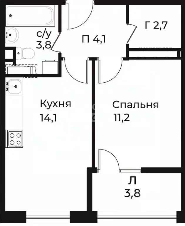 1-к кв. Москва Сосенское поселение, просп. Куприна, 36к1 (39.7 м) - Фото 2