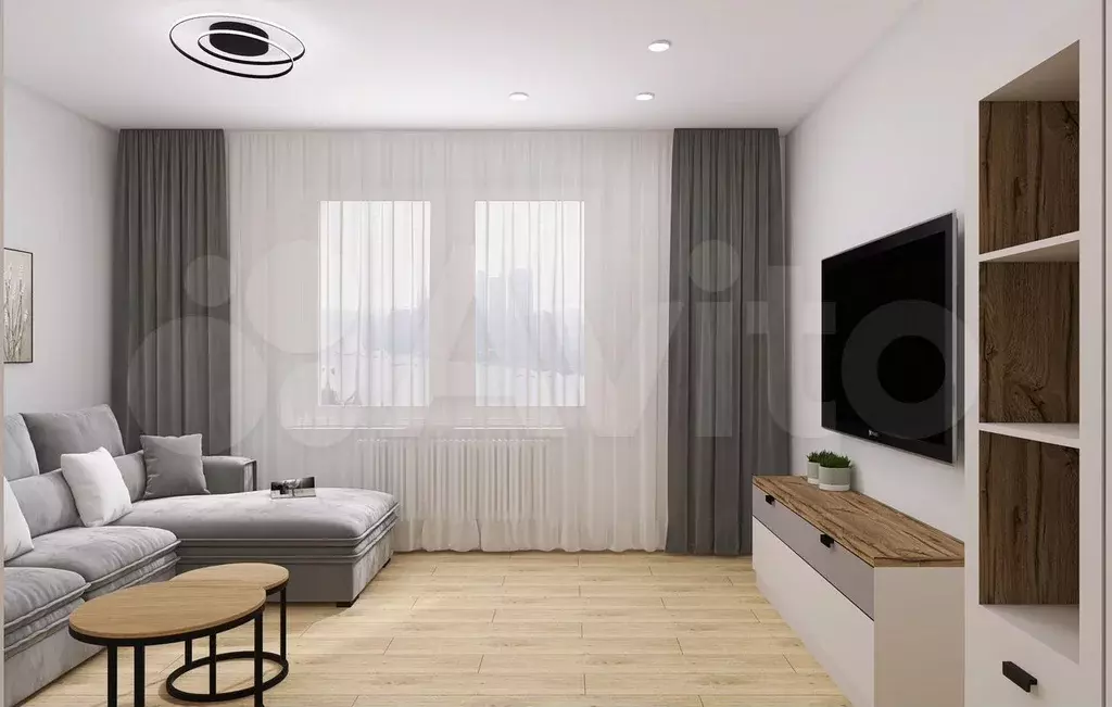2-к. квартира, 60 м, 1/4 эт. - Фото 1