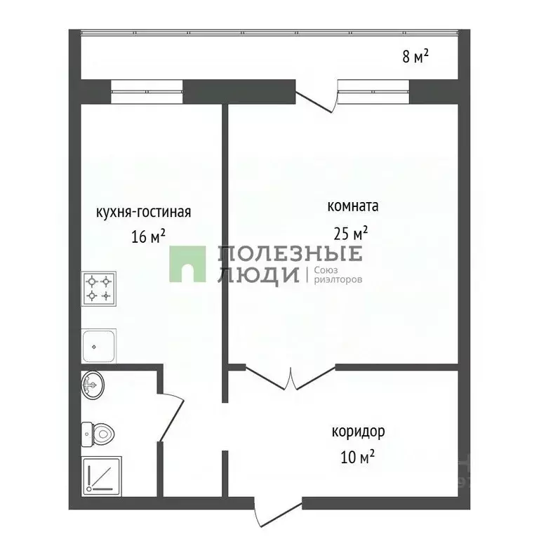 1-к кв. Красноярский край, Красноярск Свердловская ул., 6Г (54.8 м) - Фото 1