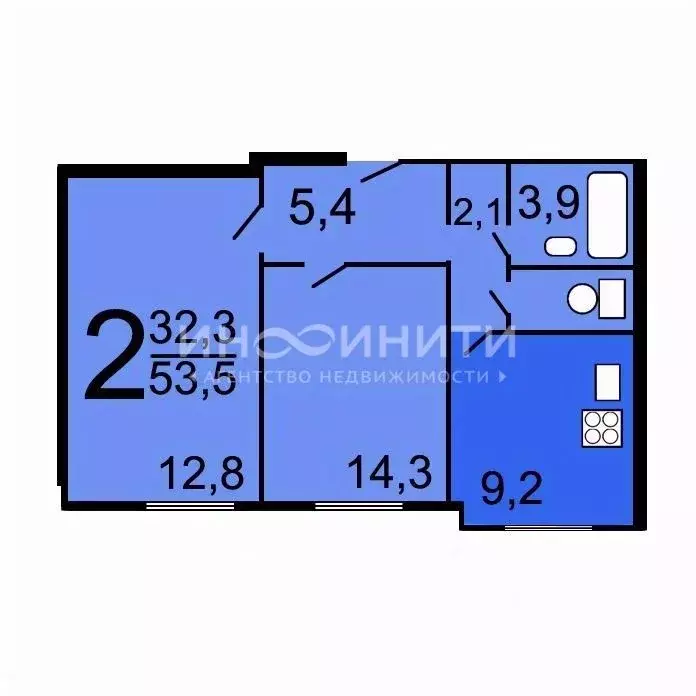 2-к кв. Москва Новокосинская ул., 12К5 (53.6 м) - Фото 2