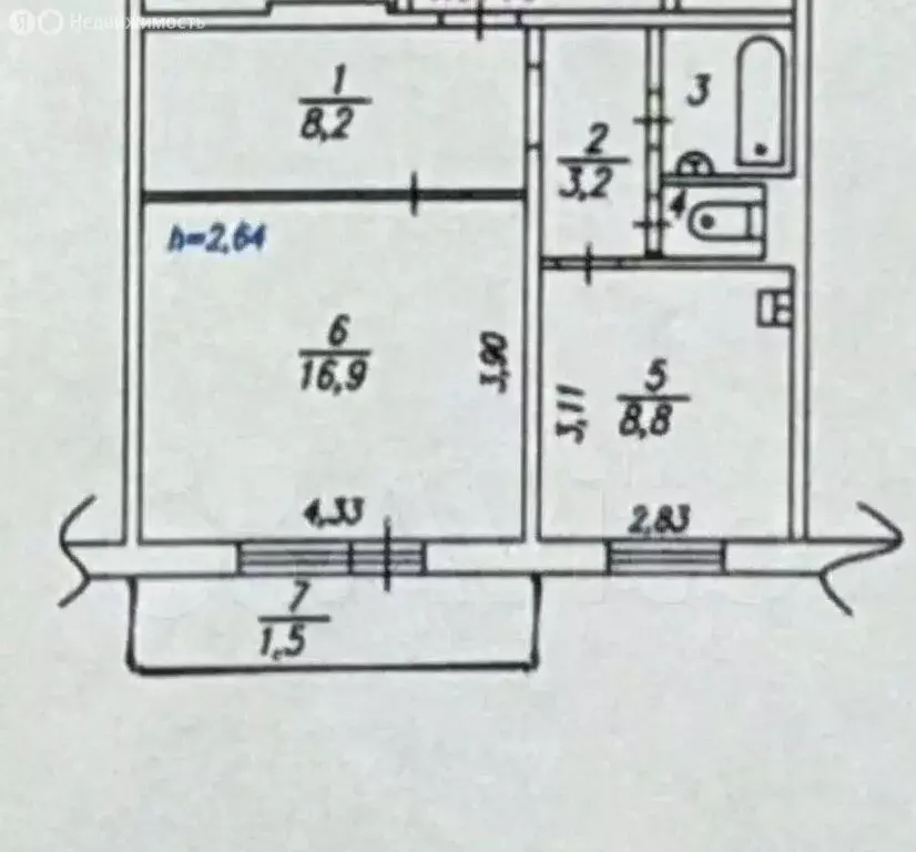 1-комнатная квартира: Красноярск, улица 9 Мая, 55 (40.8 м) - Фото 1