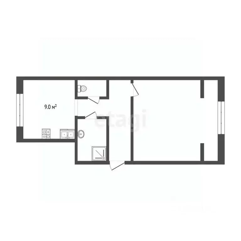 1-к кв. Севастополь просп. Генерала Острякова, 187 (40.0 м) - Фото 2