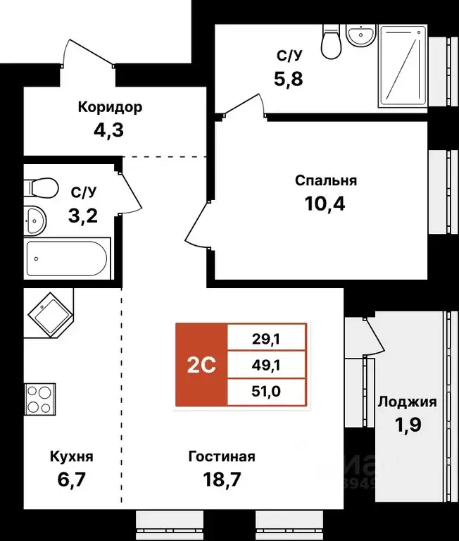 2-к кв. Башкортостан, Уфа Цветы Башкирии жилрайон, Цветы Башкирии ... - Фото 0