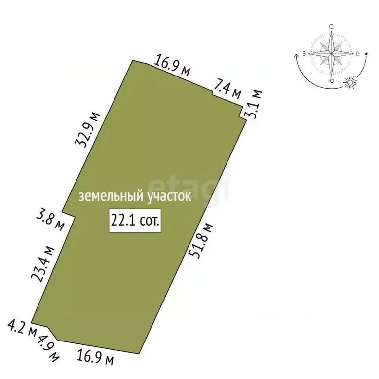 Участок в Санкт-Петербург пос. Парголово, ул. Некрасова, 41 (22.0 ... - Фото 2