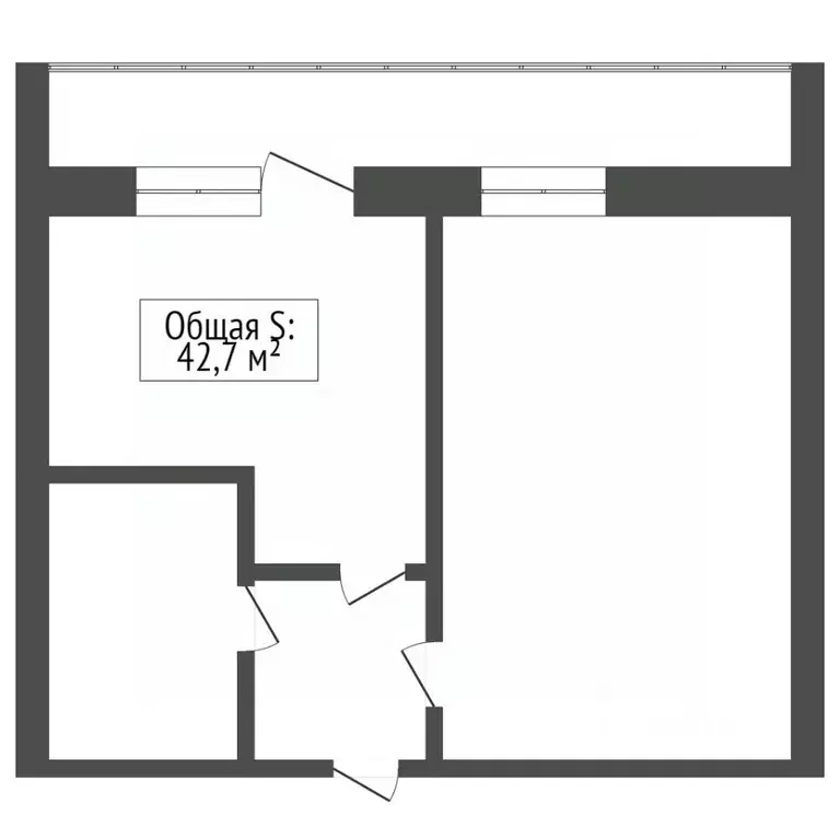 1-к кв. Брянская область, Брянск ул. Луначарского, 7А (42.5 м) - Фото 1