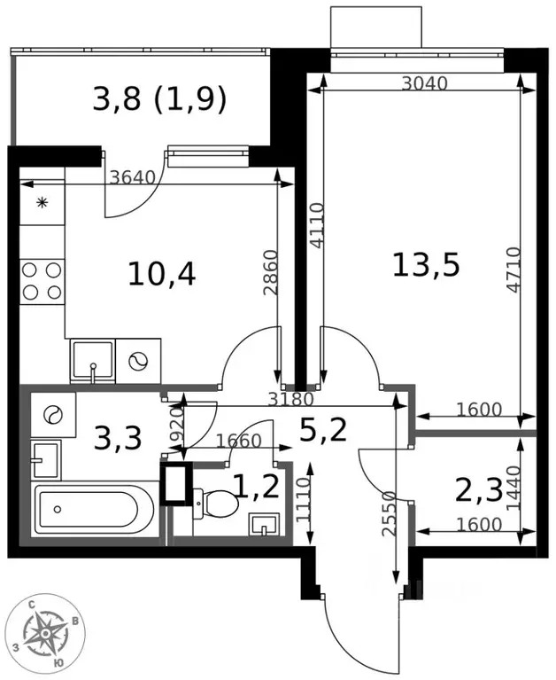 1-к кв. Московская область, Химки Клязьма-Старбеево мкр, Международный ... - Фото 0