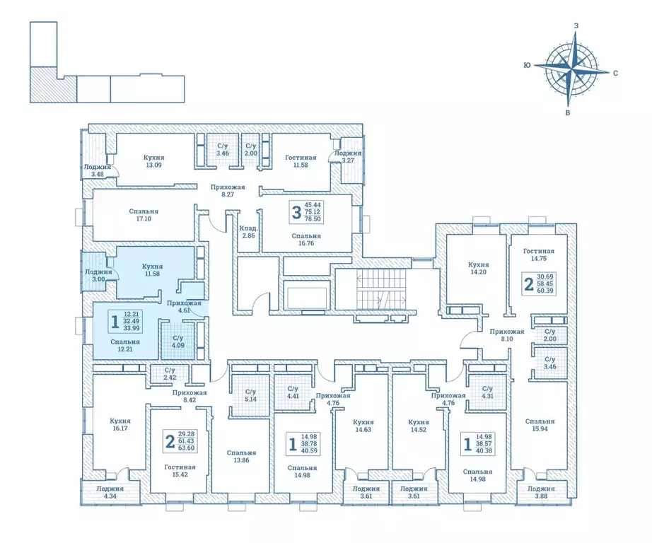 1-к кв. Московская область, Щелково городской округ, Монино пгт ... - Фото 2
