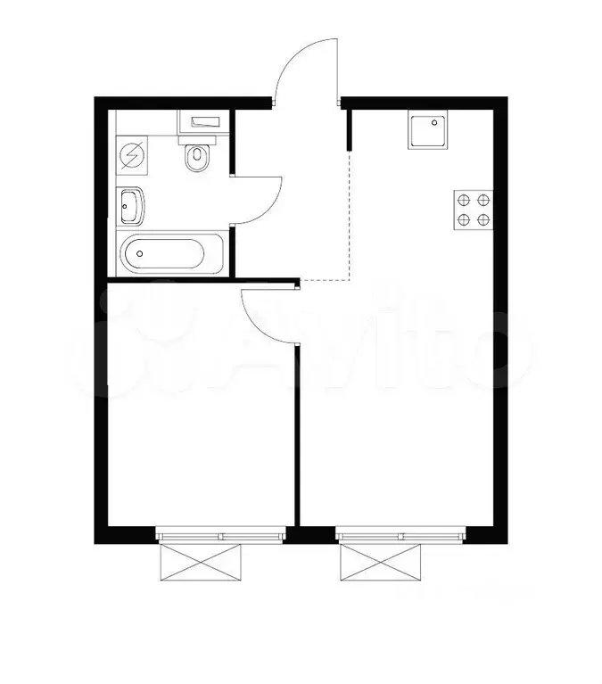 1-к. квартира, 34,6 м, 15/33 эт. - Фото 0