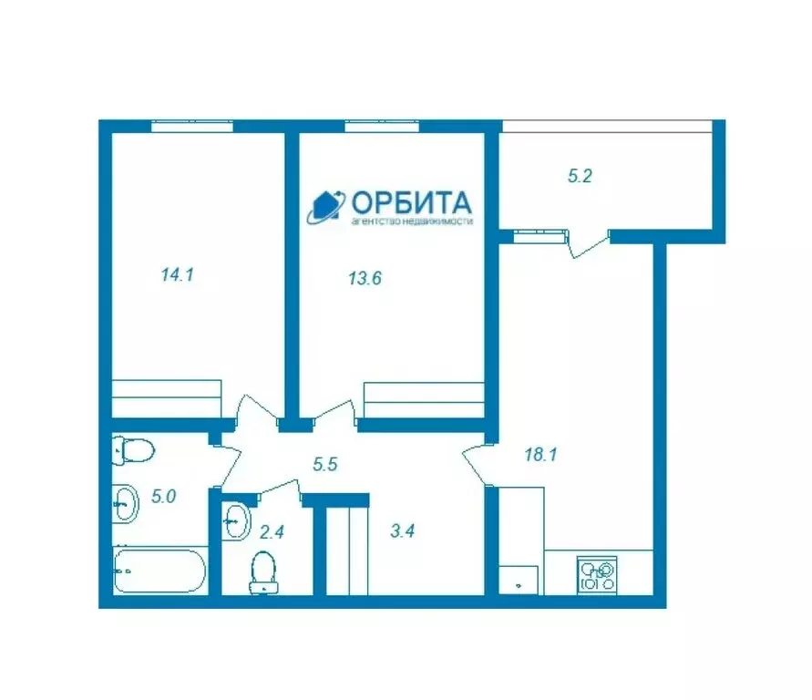 2-комнатная квартира: Тюмень, улица Фармана Салманова, 16 (65 м) - Фото 1