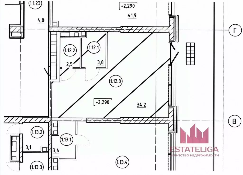 Помещение свободного назначения в Москва ул. Крузенштерна, 10к1 (41 м) - Фото 2