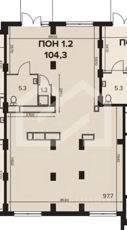 Помещение свободного назначения в Москва Ленинградское ш., 228к4 (104 ... - Фото 2