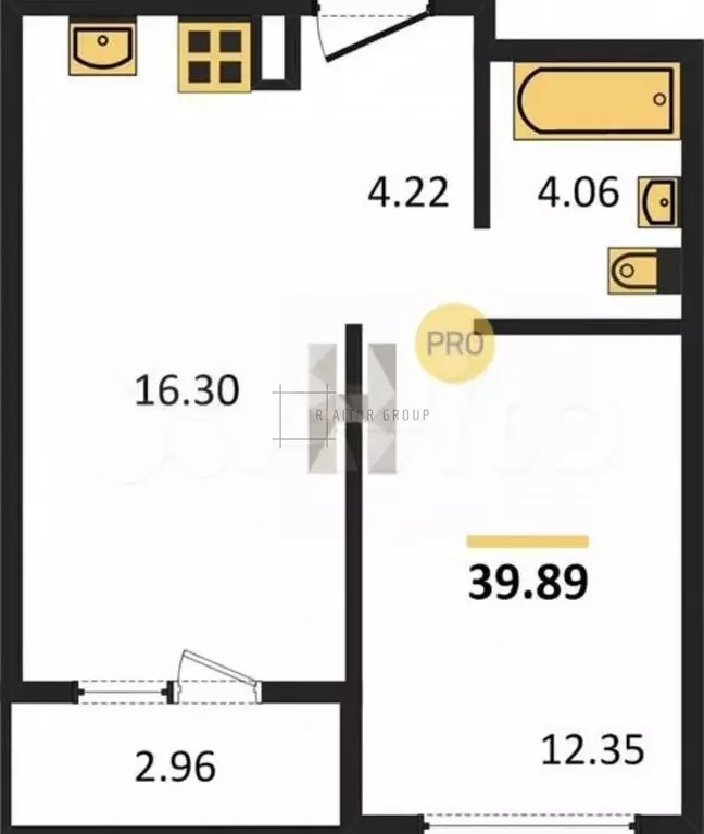 1-к. квартира, 40 м, 15/17 эт. - Фото 0