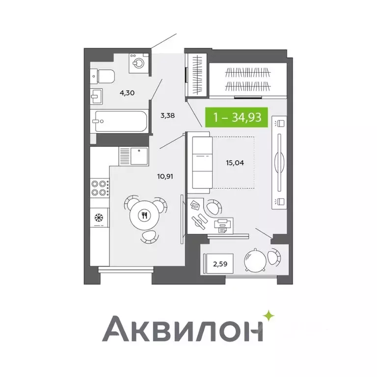 1-к кв. Архангельская область, Архангельск просп. Обводный Канал, 31 ... - Фото 1