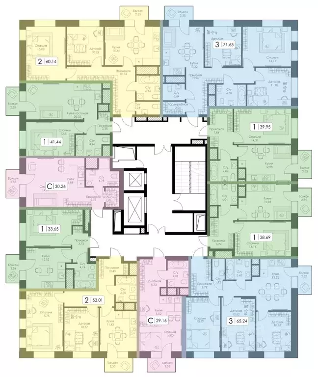 2-к кв. Нижегородская область, Нижний Новгород 15-й кв-л, Анкор жилой ... - Фото 1