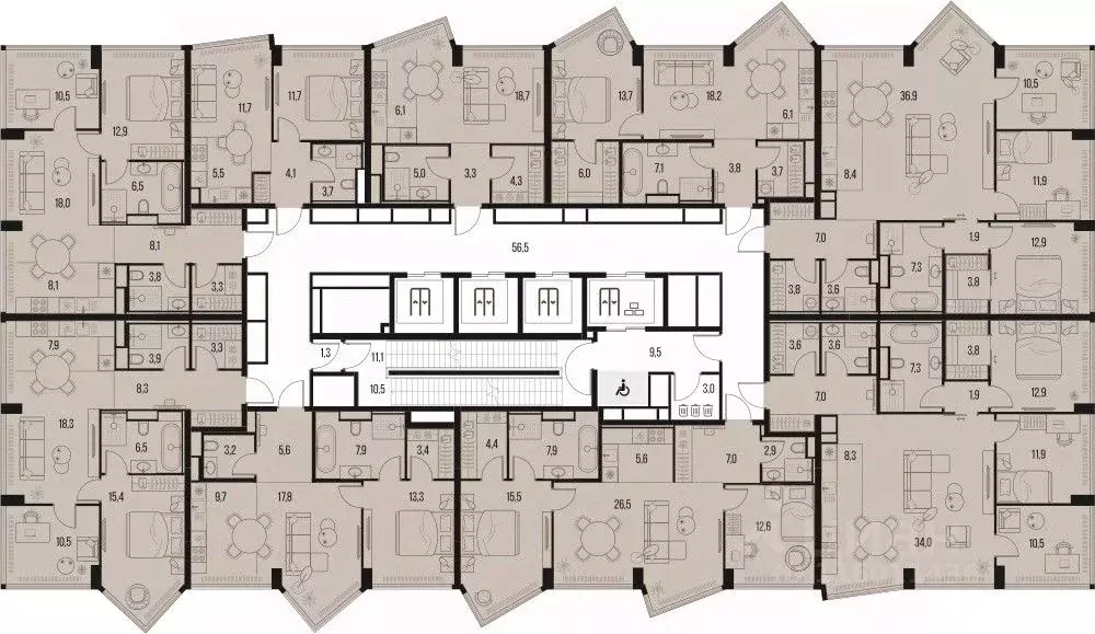 3-к кв. Москва Летниковская ул., 11к1 (71.3 м) - Фото 1