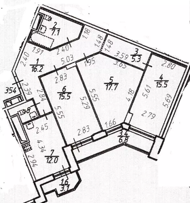 3-комнатная квартира: Санкт-Петербург, улица Кустодиева, 7к1 (101.4 м) - Фото 1