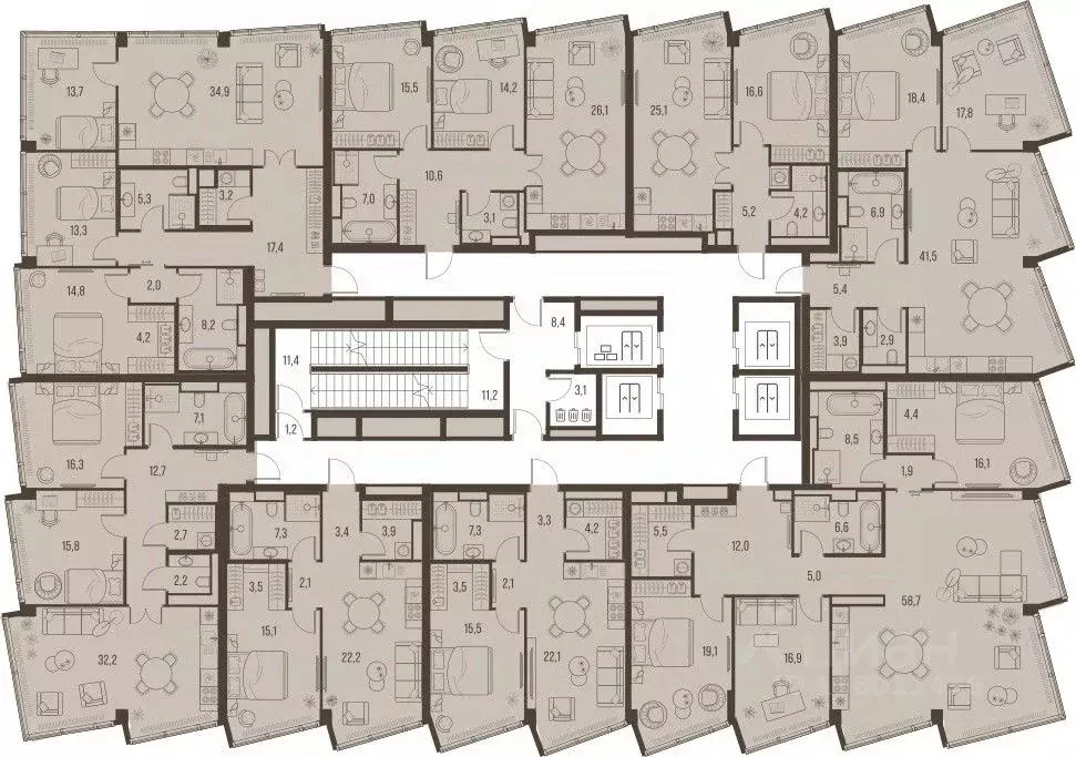 3-к кв. Москва Летниковская ул., 11к1 (89.0 м) - Фото 1