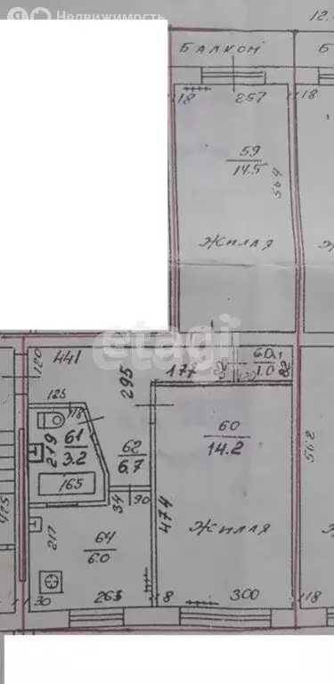2-комнатная квартира: город Светлый, Коммунистическая улица, 6 (43.9 ... - Фото 1