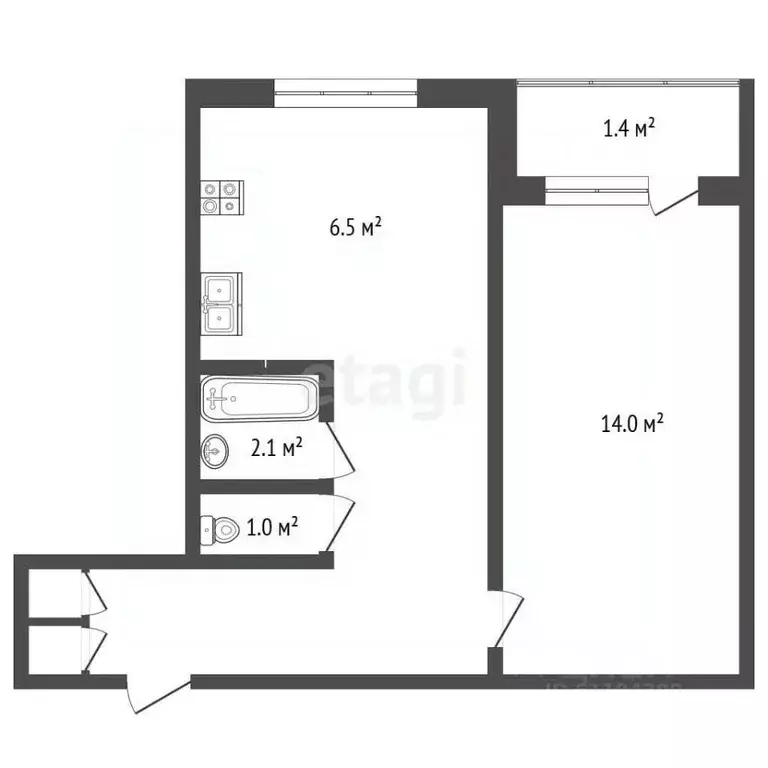 1-к кв. Мордовия, Саранск ул. Коваленко, 18 (32.7 м) - Фото 1