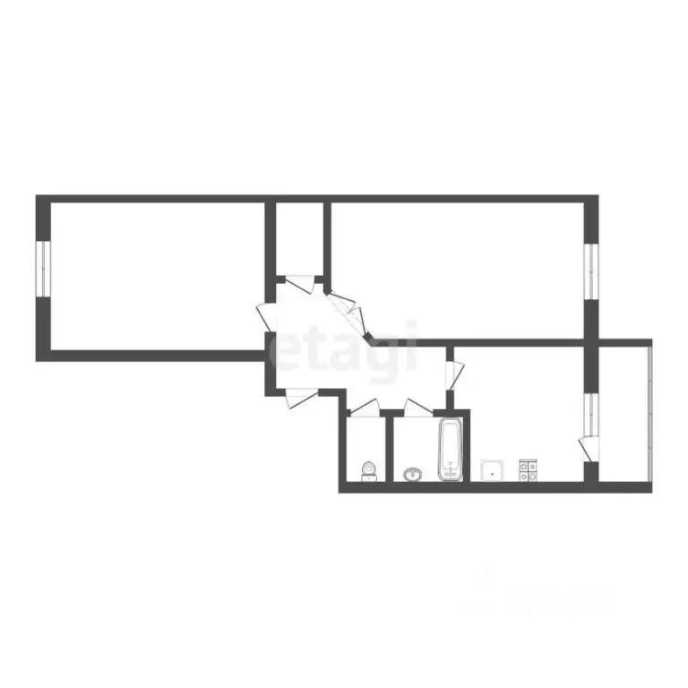 2-к кв. Мордовия, Саранск ул. Ульянова, 97 (54.6 м) - Фото 1