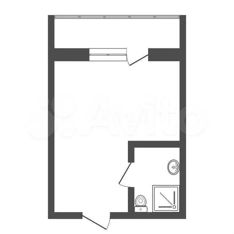Квартира-студия, 20,8 м, 1/10 эт. - Фото 0