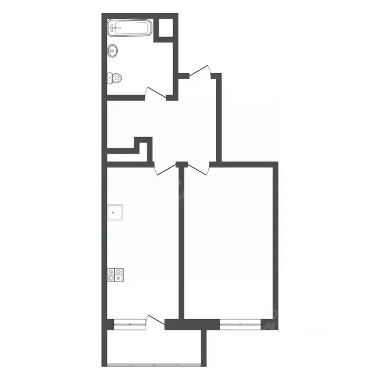 1-к кв. Тульская область, Тула просп. Ленина, 140 (44.0 м) - Фото 1