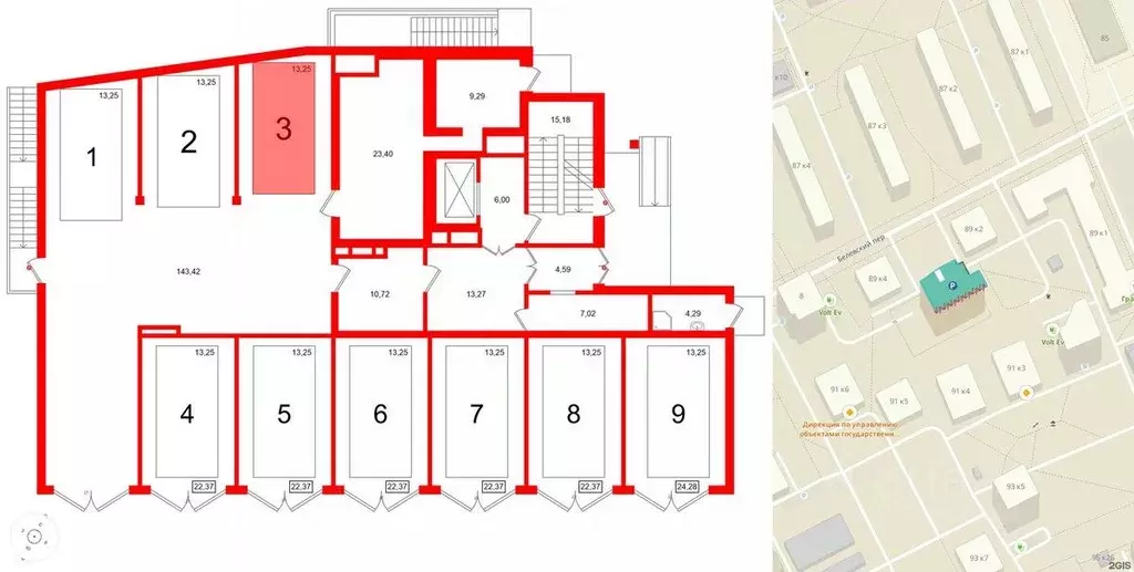 Гараж в Санкт-Петербург ул. Седова, 89К3 (13 м) - Фото 1