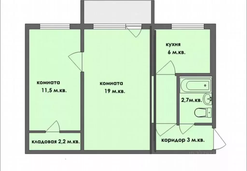 2-к кв. Санкт-Петербург просп. Энергетиков, 66к2 (45.7 м) - Фото 1