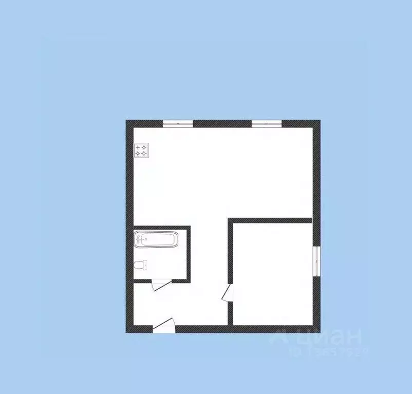 1-к кв. Иркутская область, Иркутск ул. Безбокова, 42 (32.3 м) - Фото 2