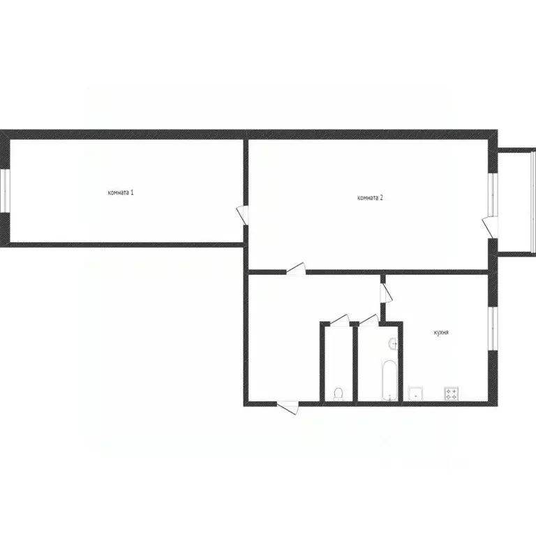 2-к кв. Кемеровская область, Кемерово бул. Строителей, 12 (47.7 м) - Фото 1