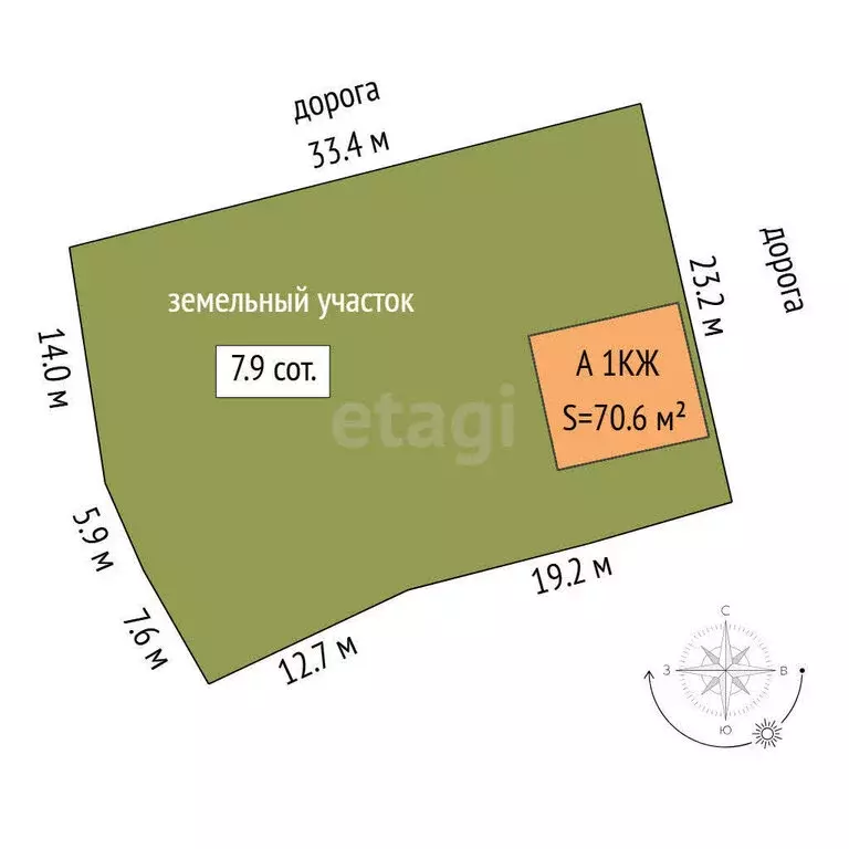 Дом в Тюмень, улица Правды (70.6 м) - Фото 2