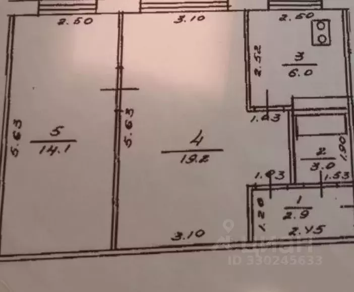 2-к кв. Башкортостан, Уфа ул. Блюхера, 8/1 (45.2 м) - Фото 1