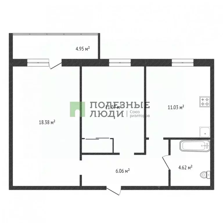 2-к кв. Красноярский край, Красноярск Соколовская ул., 20В (53.01 м) - Фото 2