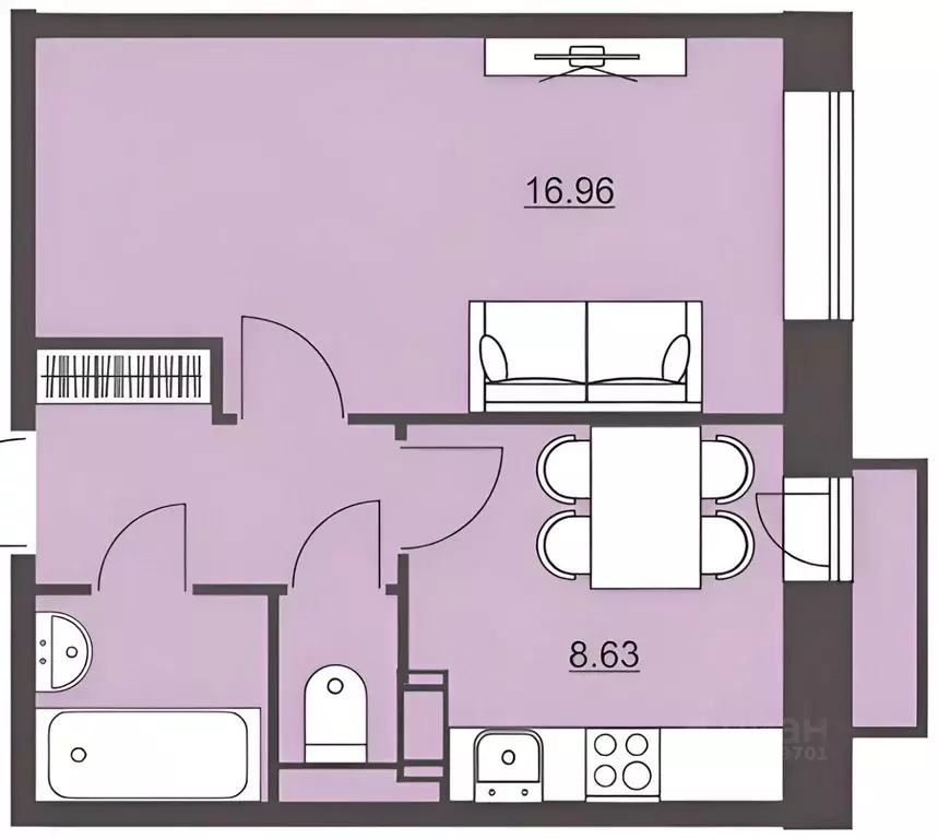 1-к кв. Московская область, Балашиха Саввино мкр, ул. Народного ... - Фото 2