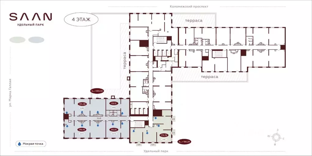 Офис в Санкт-Петербург Коломяжский просп., 19А (186 м) - Фото 2