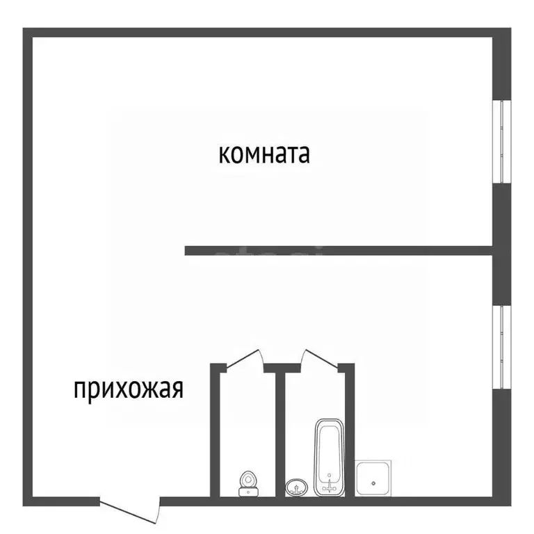 1-к кв. Красноярский край, Красноярск Волгоградская ул., 7а (30.2 м) - Фото 2