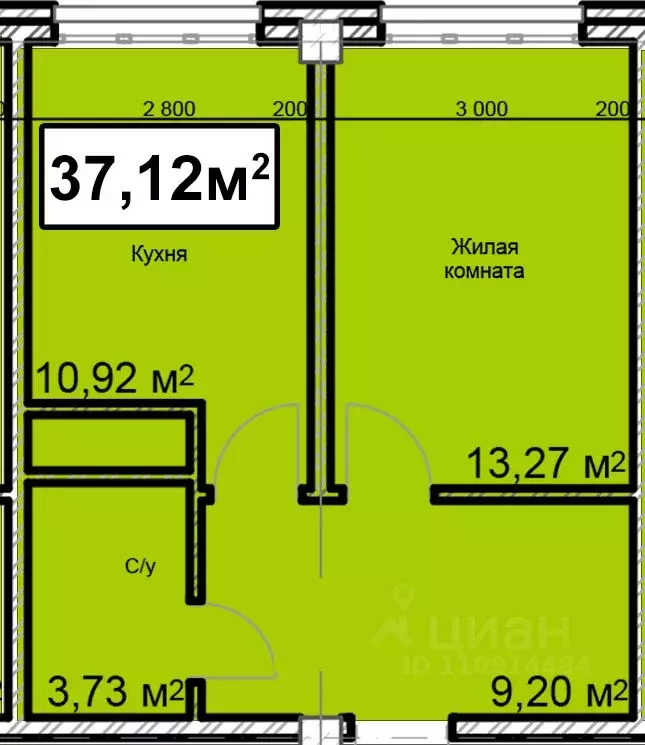 1-к кв. Ставропольский край, Ессентуки ул. Благодатная, 22к3 (37.12 м) - Фото 0